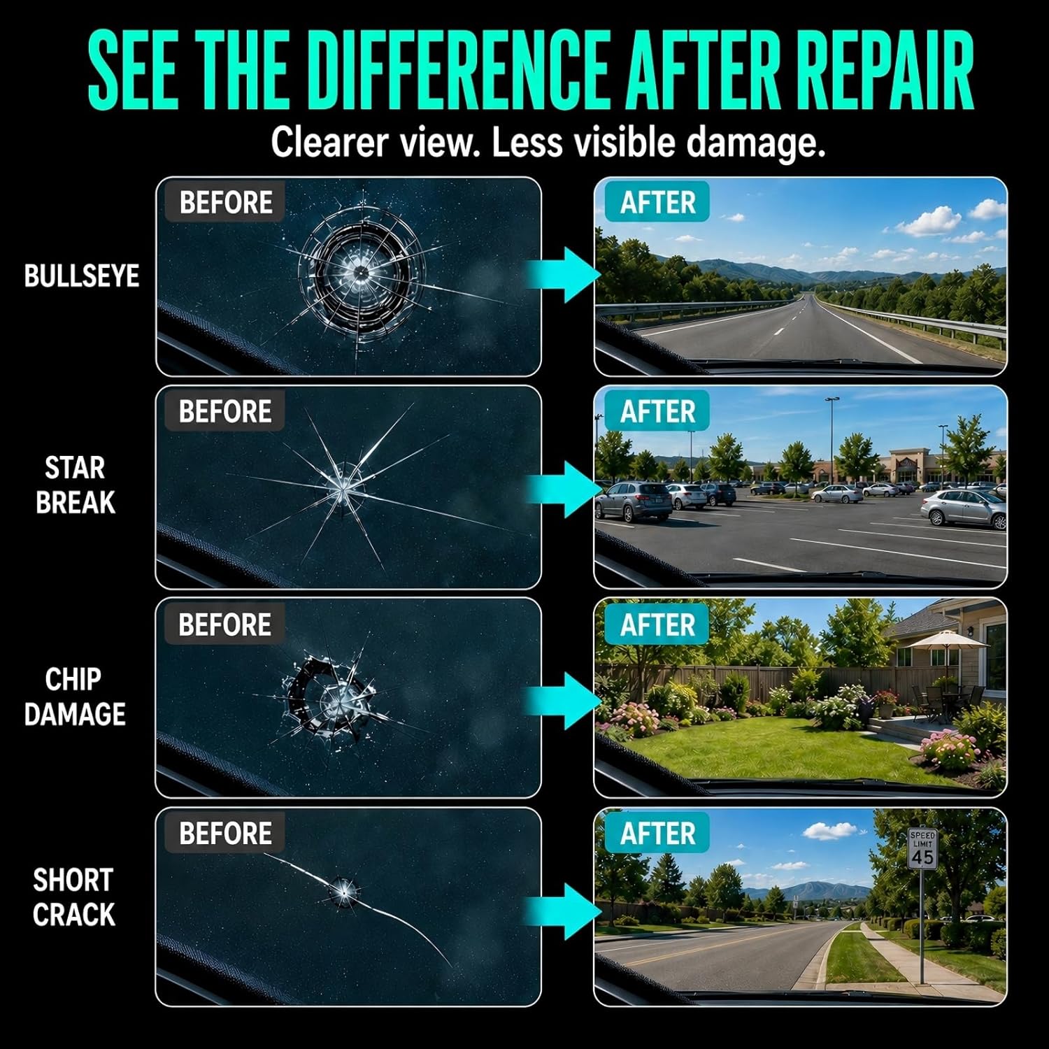 Kit Reparare Parbriz Fisurat   (1+1) Gratis