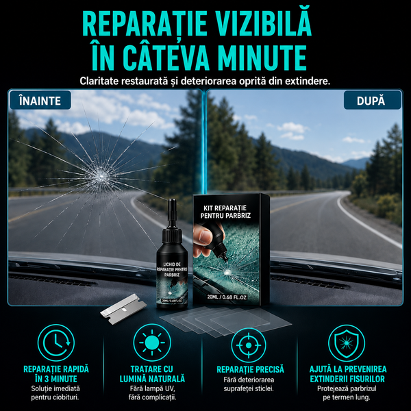 Kit Reparare Parbriz Fisurat   (1+1) Gratis