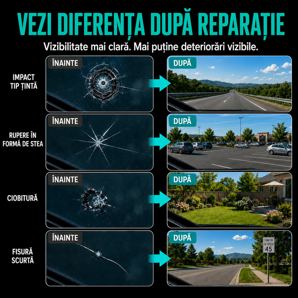 Kit Reparare Parbriz Fisurat   (1+1) Gratis